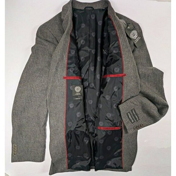 Vince Camuto Men's Bell 2-Piece Suit Light Gray Striped Size 42L/W35 (MSRP $150) - Picture 3 of 8